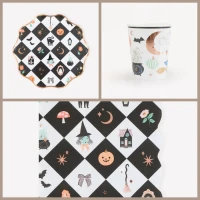 Scatola per feste a tema patchwork di Halloween