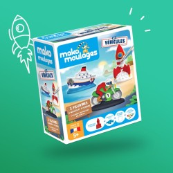 Kit creativo di 3 stampi i miei veicoli - Mako Moulages. n2