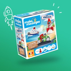 Kit creativo di 3 stampi i miei veicoli - Mako Moulages. n2