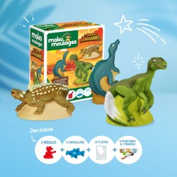 Kit creativo 3 stampi Mondo dei Dinosauri - Mako Moulages. n1