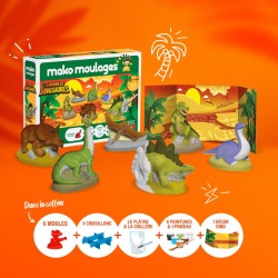 Kit creativo di 6 stampi Mondo dei Dinosauri - Mako Moulages. n13