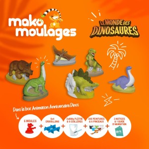 Scatola di Animazione Mondo dei dinosauri - Mako Moulages
