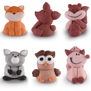 6 figurine di animali della foresta - Zucchero