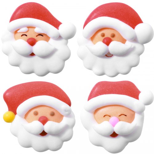 4 Mini Decorazioni Babbo Natale (2,5 cm) di Zucchero 