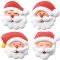 4 Mini Decorazioni Babbo Natale (2,5 cm) di Zucchero images:#0