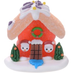 Casetta di Natale gelatina di zucchero (6 cm). n6