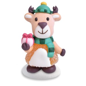 2 Renna Felici 3D (5,5 cm) - Zucchero
