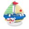 1 Barca a vela 3D (5 cm) - Zucchero gelificato images:#0