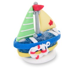 1 Barca a vela 3D (5 cm) - Zucchero gelificato. n1