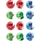 12 Stickers per biscotti Pj Masks (5,5 cm) - Pasta di zucchero images:#0