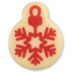 Assortimento di 4 palline di Natale  3, 6 cm - Cioccolato bianco. n1