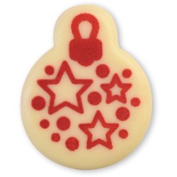 Assortimento di 4 palline di Natale  3, 6 cm - Cioccolato bianco. n2