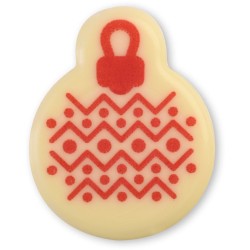 Assortimento di 4 palline di Natale  3, 6 cm - Cioccolato bianco. n3