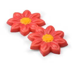 4 Rose di Natale al cioccolato bianco - Ø 3, 4 cm. n°1