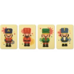 4 placchette Schiaccianoci di cioccolato bianco - 5 cm. n1