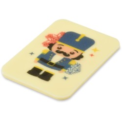 4 placchette Schiaccianoci di cioccolato bianco - 5 cm. n6