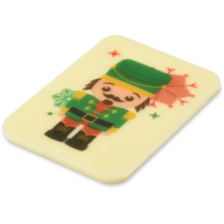 4 placchette Schiaccianoci di cioccolato bianco - 5 cm. n8