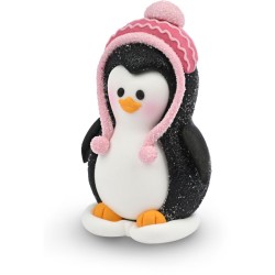 1 simpatico pinguino di zucchero 3D - 6, 5 cm. n°1