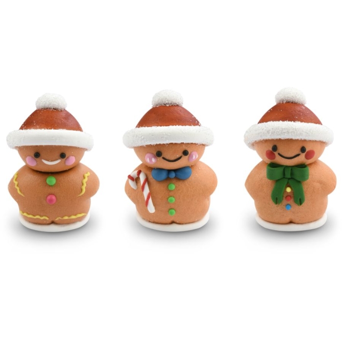 1 Omino di pan di zenzero 3D in zucchero - 5 cm