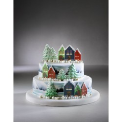 Assortimento di 3 case scandinave Ø 5 cm - Zucchero. n°7