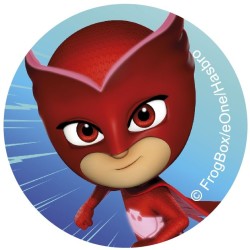 12 adesivi per biscotti PJ Masks (5, 8 cm) - Zucchero. n1