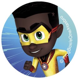 12 adesivi per biscotti PJ Masks (5, 8 cm) - Zucchero. n5