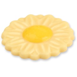 Assortimento di 3 Fiori -  3, 5 cm - Cioccolato bianco. n7