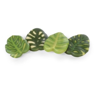 Assortimento di 4 Foglie - 3,4 cm - Cioccolato Bianco