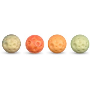Assortimento 4 Pianeti -  2,6 cm - Cioccolato bianco