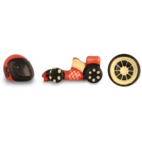 3 Decorazioni Formula 1 - Cioccolato Bianco