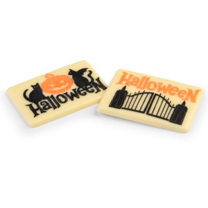 2 Barrette di Halloween 5 cm - Cioccolato Bianco
