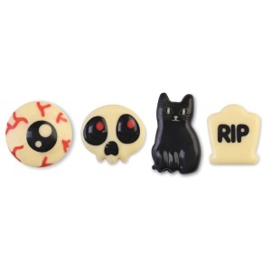 4 Decorazioni di Halloween - Cioccolato bianco