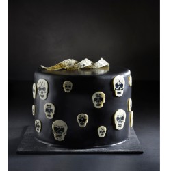 Set di 5 teschi spaventosi - Cioccolato bianco. n7