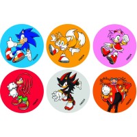 12 adesivi per biscotti di Sonic (5,5 cm) - Zucchero