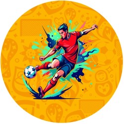 12 adesivi per biscotti a tema Coppa del Mondo di calcio (5, 5 cm) - Zucchero. n°3