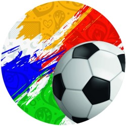 12 adesivi per biscotti a tema Coppa del Mondo di calcio (5, 5 cm) - Zucchero. n°5