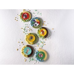 12 adesivi per biscotti a tema Coppa del Mondo di calcio (5, 5 cm) - Zucchero. n°7