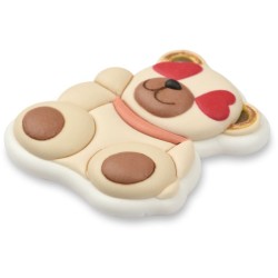 2 orsetti di peluche a forma di cuore - Zucchero - 6 cm. n�1