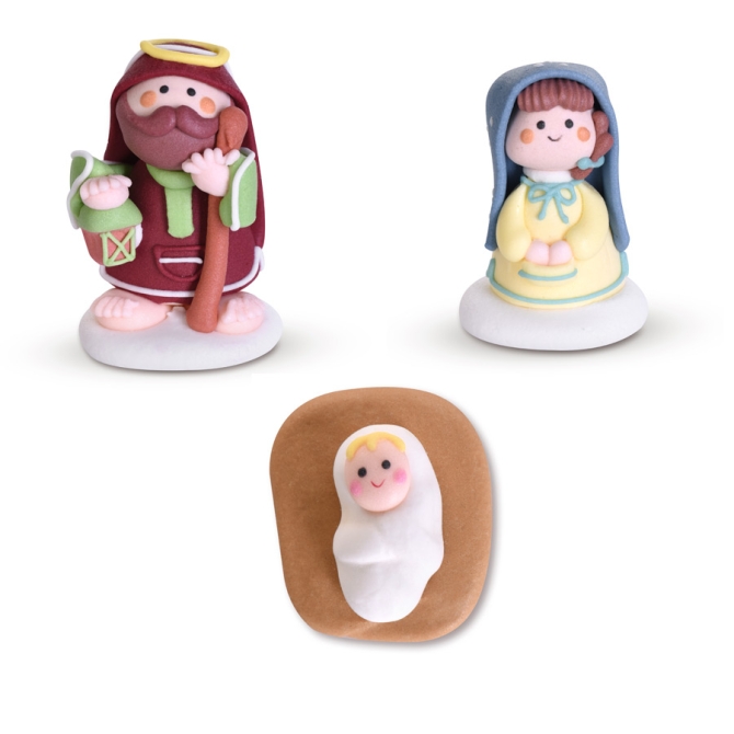 3 Figurine Natale - Zucchero 