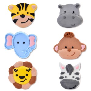 6 Teste Animali della Giungla - Zucchero