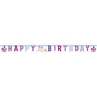 Ghirlanda lettere Happy Birthday unicorno incantato