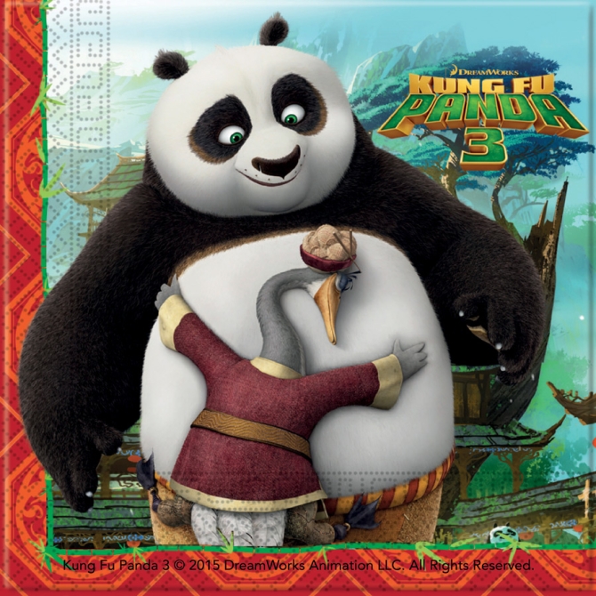 20 Tovaglioli Kung Fu Panda 3 