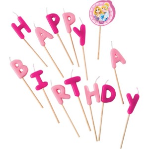 Candele Lettere Happy Birthday Principesse Disney