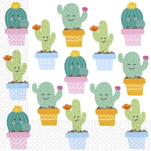 20 Tovaglioli Cactus Kawaïï