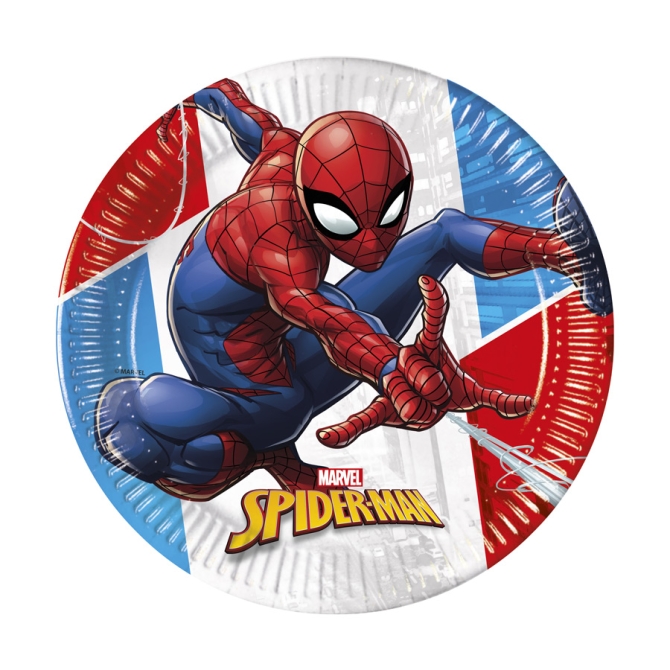 8 Piatti Spiderman - Compostabile 