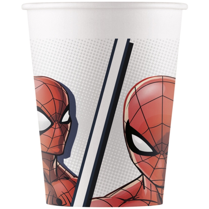 8 Bicchieri Spiderman - Compostabile 