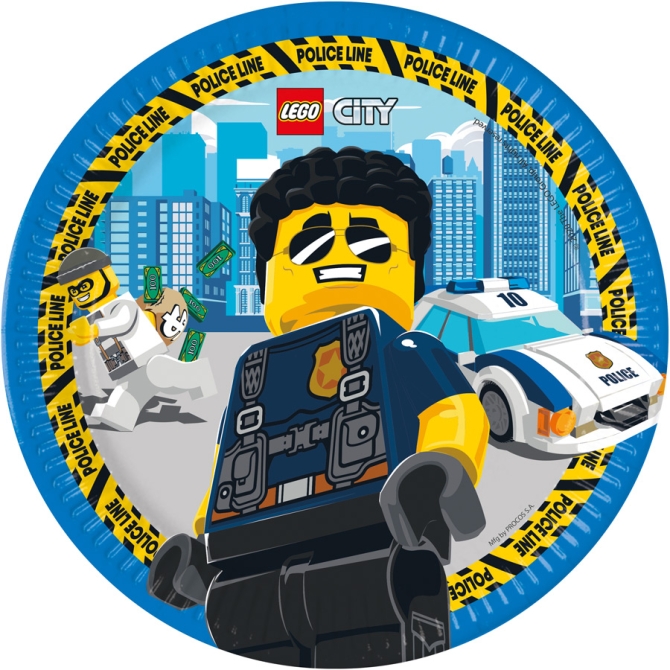 8 Piatti Lego City 