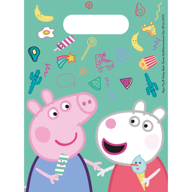 6 Sacchetti regalo Peppa Pig Fun 