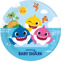 Contiene : 1 x 8 Piatti Baby Shark - Compostabile