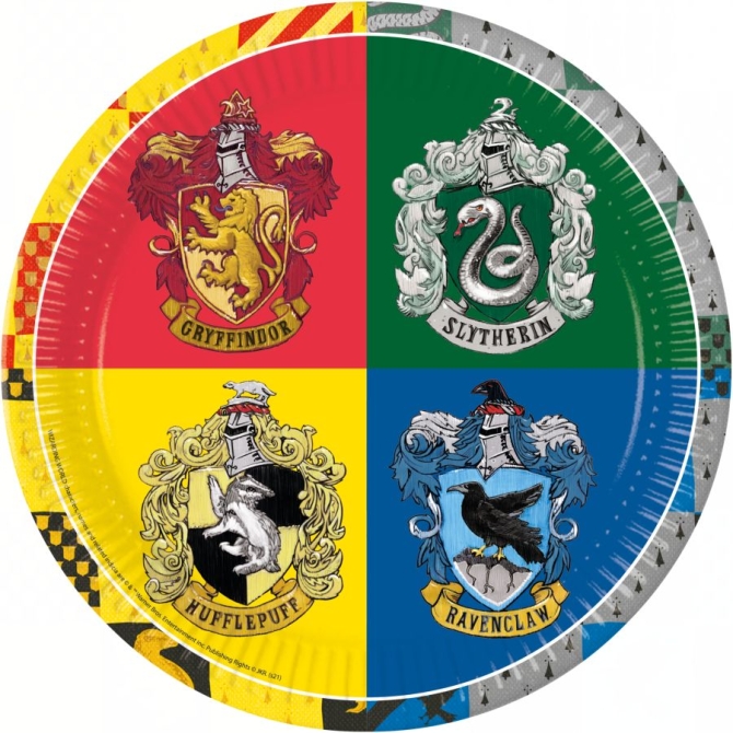 8 Piatti Harry Potter Hogwarts 